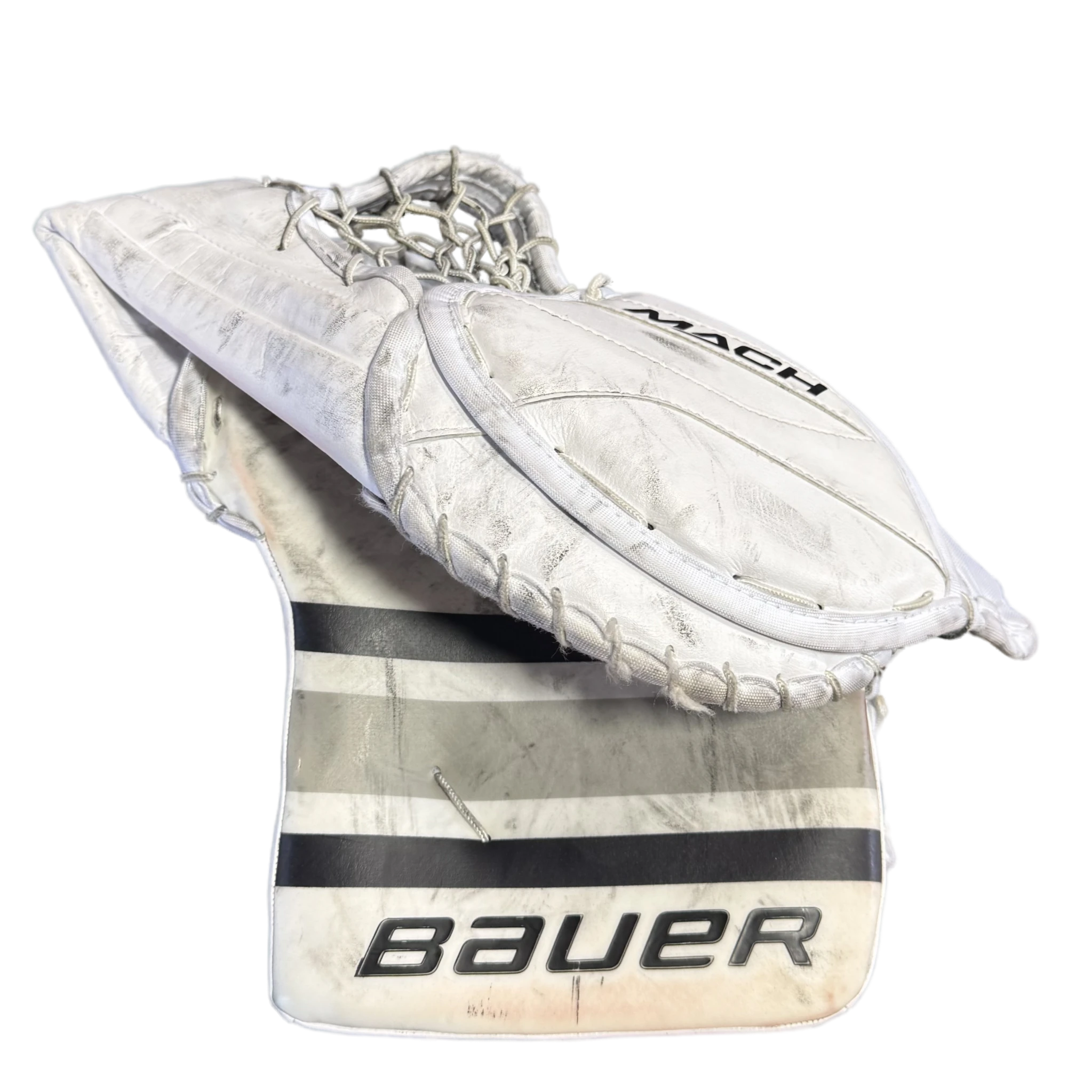 Bauer Vapor 2X Pro - Gant de gardien NCAA Pro Stock d'occasion (blanc)